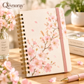 Qevnoray™ Sakura Blossom Spiral Journal