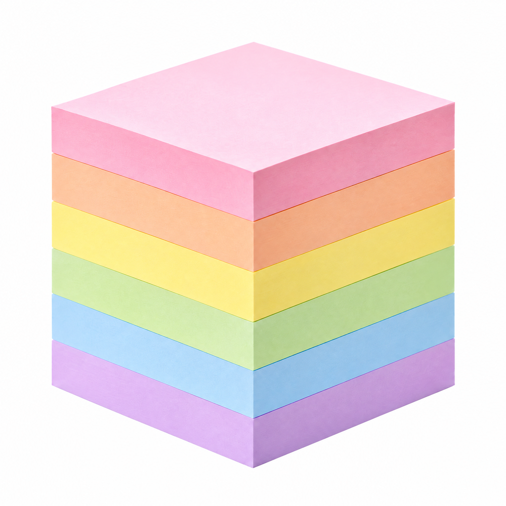 Qevnoray™ Pastel Memo Cube Collection