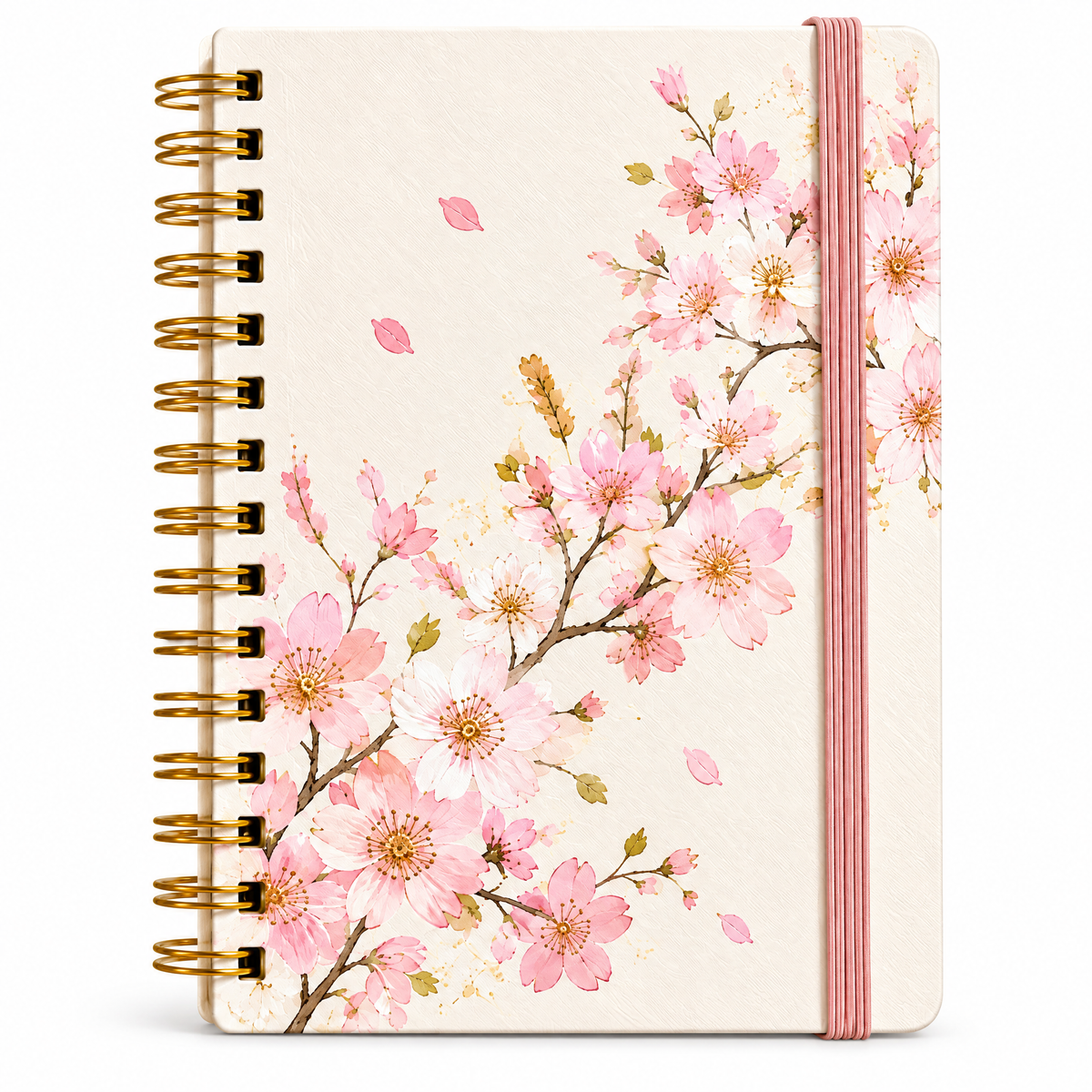 Qevnoray™ Sakura Blossom Spiral Journal