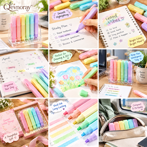 Qevnoray™ Soft Pastel Highlighter Set